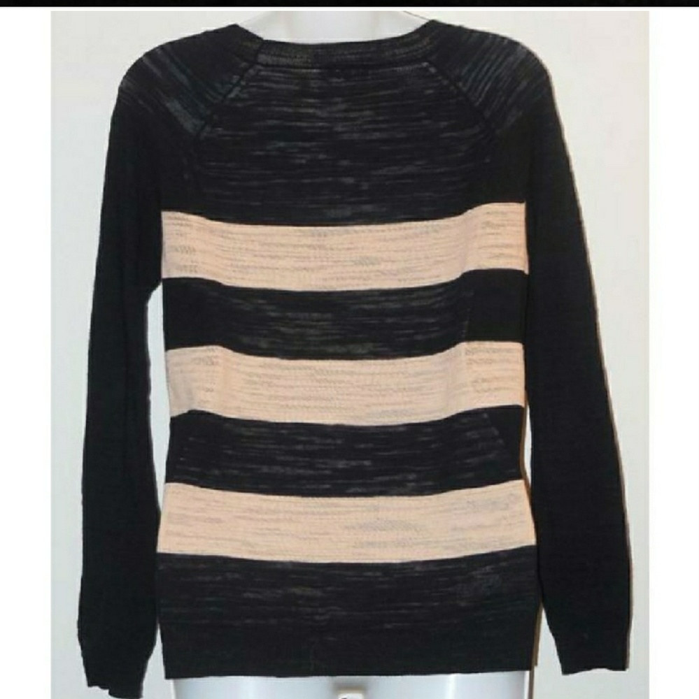 Madewell XS soft pink & black striped Sweater - Picture 3 of 3